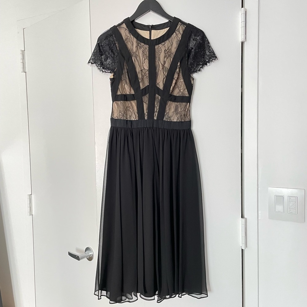 BCBG Max Azria Lace Bodice Dress